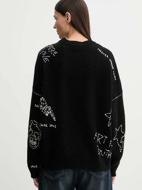 ZADIG&VOLTAIRE sweter wełniany damski kolor czarny KWSW02902 - zdjęcie produktu nr 2