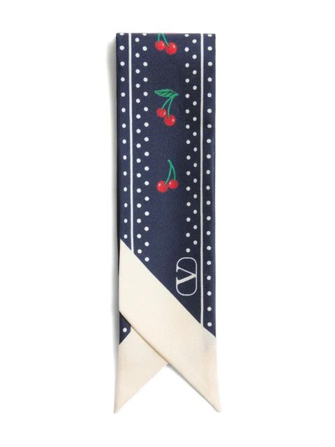 Valentino Garavani Cherryfic bandeau scarf - Blue