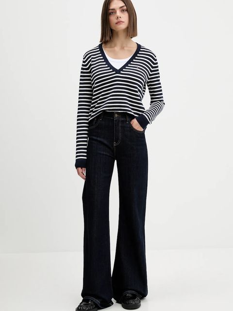 Tommy Jeans sweter bawełniany kolor granatowy lekki DW0DW19888 - zdjęcie produktu nr 2