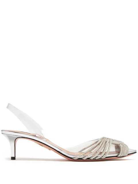 Aquazzura 50mm Gatsby pumps - Silver - zdjęcie produktu nr 1