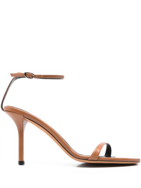 Proenza Schouler 90mm ankle-strap leather sandals - Brown - zdjęcie produktu nr 1