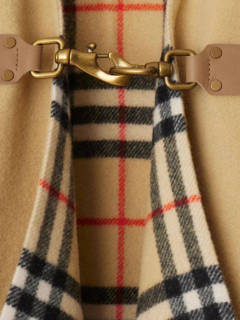 Burberry check-pattern wool cape - Neutrals