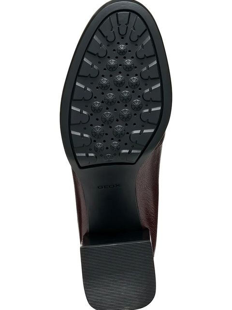 Geox czółenka skórzane D WALK PLEASURE 55 kolor bordowy na słupku D46XBF 00081 C7011