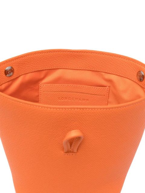 Longchamp XS Le Roseau Essential leather bucket bag - Orange