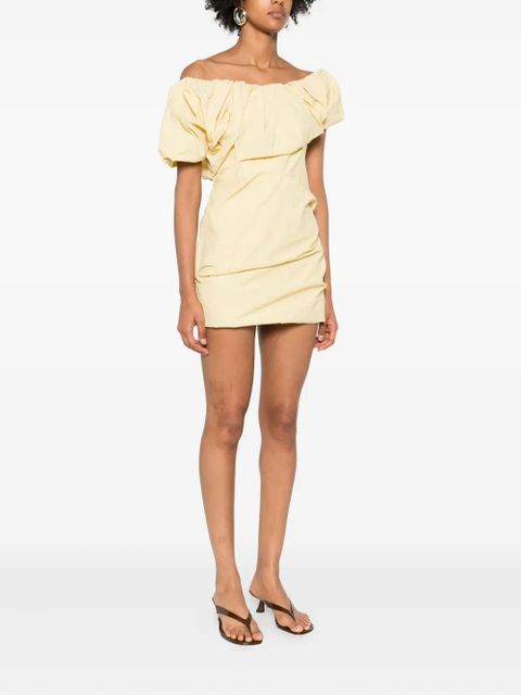 Paris Georgia Rio puff-sleeve mini dress - Yellow - zdjęcie produktu nr 2