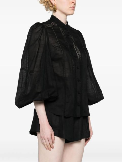 ZIMMERMANN Halliday cotton shirt - Black
