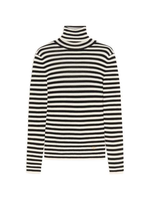 Valentino Garavani striped logo-detail sweater - White - zdjęcie produktu nr 1