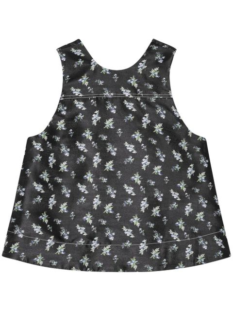 GANNI floral-print top - Black - zdjęcie produktu nr 1