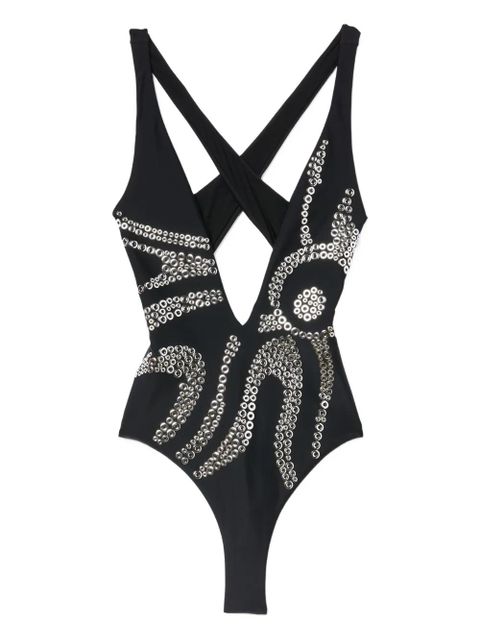 PUCCI embellished cross-back swimsuit - Black - zdjęcie produktu nr 1