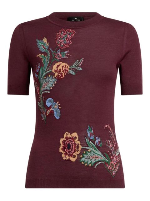 ETRO floral-jacquard top - Red - zdjęcie produktu nr 1