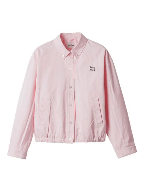 Miu Miu poplin shirt jacket - Pink - zdjęcie produktu nr 1
