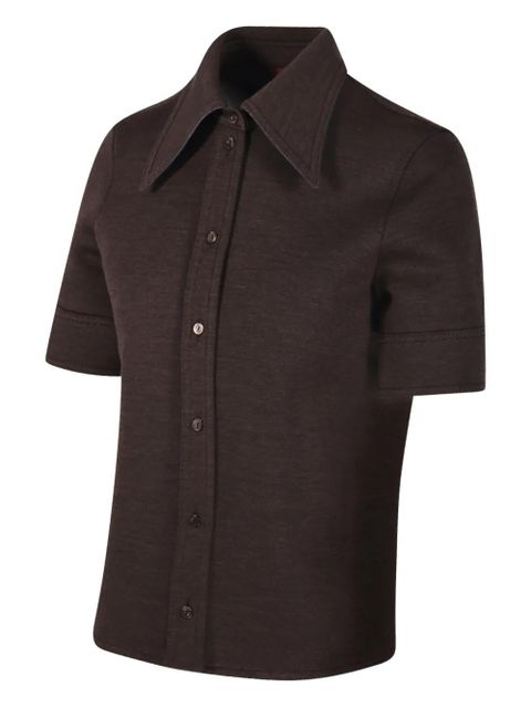 Gucci short-sleeve pont-collar shirt - Brown