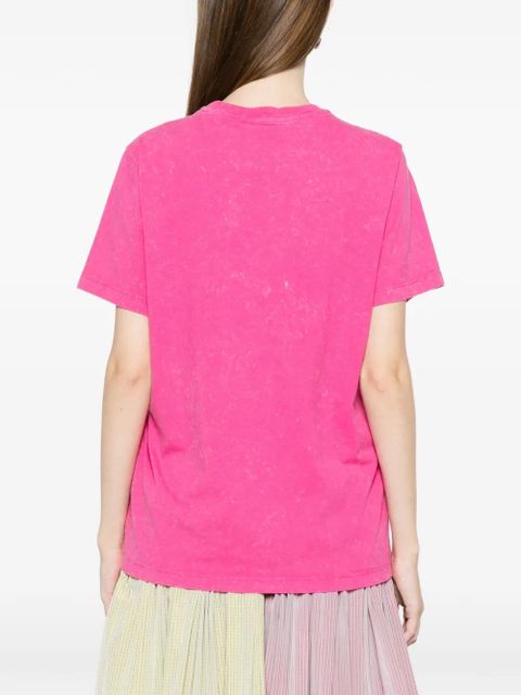GANNI washed effect T-shirt - Pink