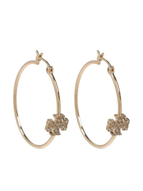 Tory Burch logo-plaque earrings - Gold - zdjęcie produktu nr 1