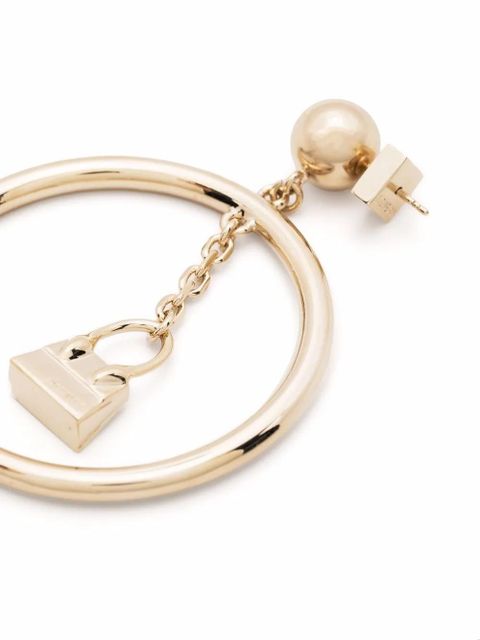 Jacquemus Le Chiquito drop hoop earrings - Gold