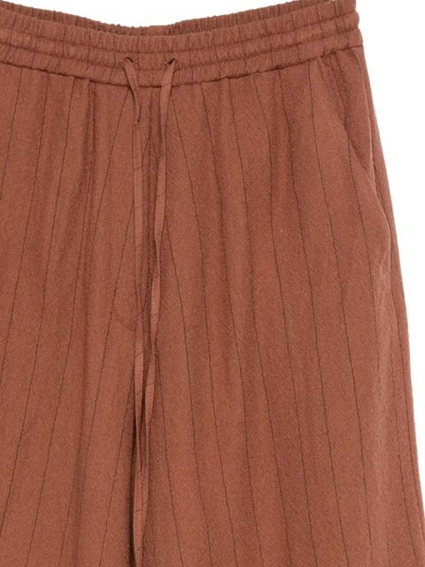Alysi pinstripe drawstring shorts - Brown