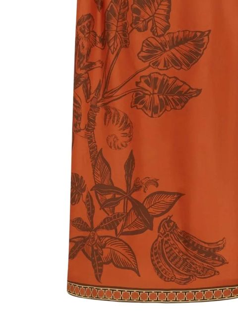 ALEMAIS Monkey floral-print midi dress - Orange - zdjęcie produktu nr 2