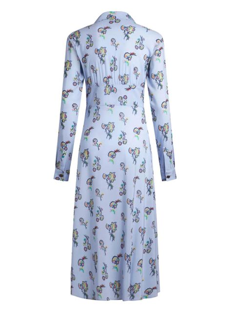 ETRO printed shirt dress - Blue