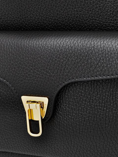 Coccinelle plecak skórzany damski kolor czarny duży gładki E1.TFK.14.02.01