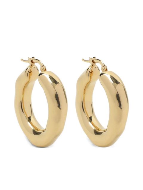 Jil Sander brass hoop earrings - Gold - zdjęcie produktu nr 1