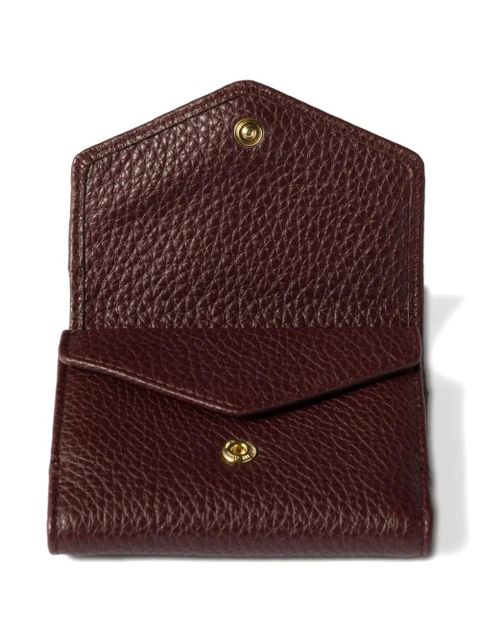 Miu Miu small logo-plaque leather wallet - Red