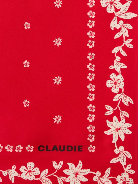 Claudie Pierlot floral silk scarf - Red - zdjęcie produktu nr 2