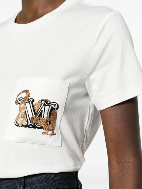 Max Mara graphic-print cotton T-shirt - White