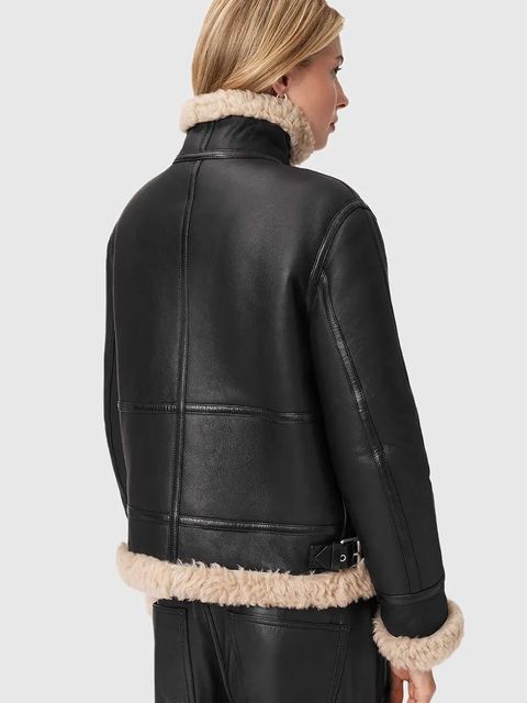 AllSaints kurtka skórzana LOREL damska kolor czarny W069LB