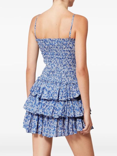 MARANT ÉTOILE Elodie ruffled floral-print dress - Blue