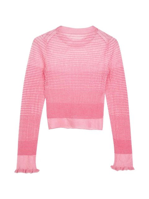 Cecilie Bahnsen fringed-cuff long-sleeve top - Pink - zdjęcie produktu nr 2