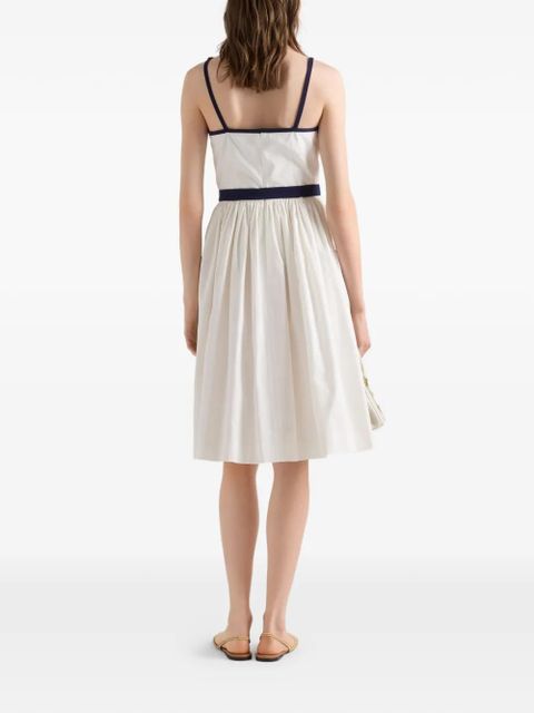 Prada slubbed toile dress - White