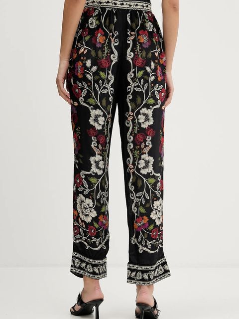 Farm Rio spodnie damskie kolor czarny proste high waist 350100 - zdjęcie produktu nr 2