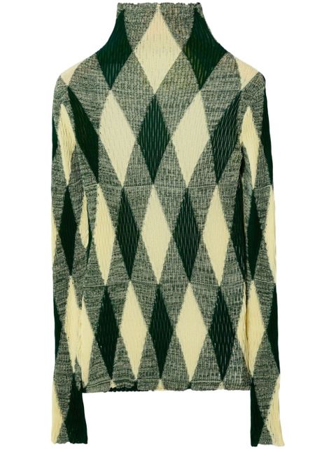 Burberry argyle-knit high-neck jumper - Neutrals - zdjęcie produktu nr 1