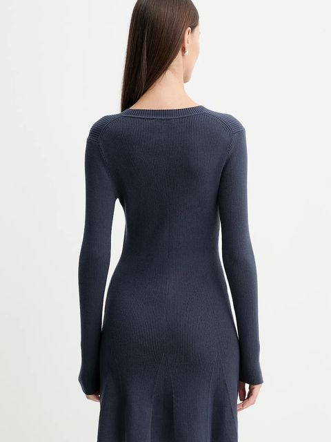 Calvin Klein Jeans sukienka kolor granatowy mini rozkloszowana LV047D307G