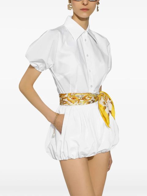 Dolce & Gabbana High-rise cotton shorts - White