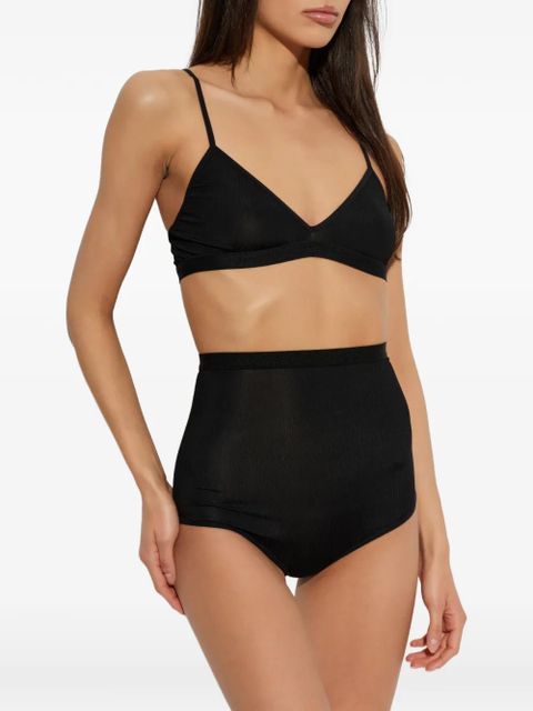 MM6 Maison Margiela ribbed triangle bra - Black - zdjęcie produktu nr 2