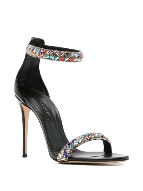 Casadei Blade Vegas crystal-embellished sandals - Black - zdjęcie produktu nr 2