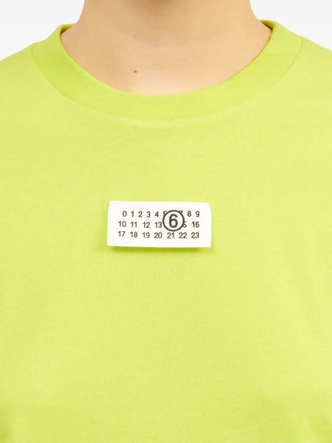 MM6 Maison Margiela number-motif cotton T-shirt - Green