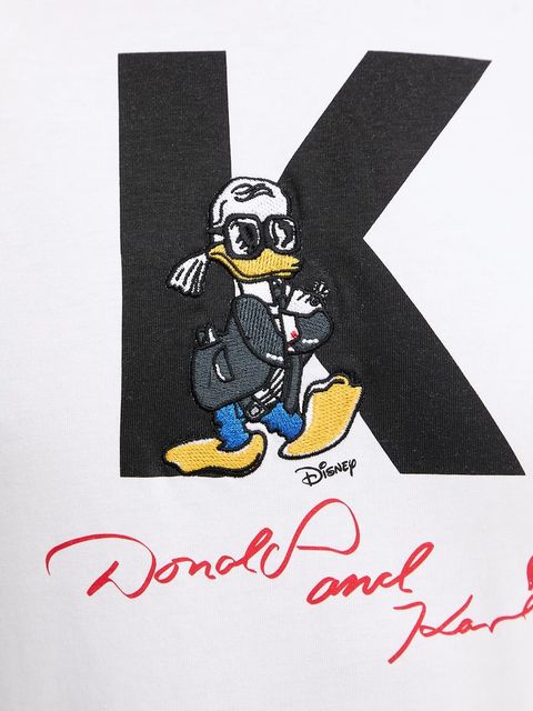 Karl Lagerfeld t-shirt bawełniany KL X DISNEY damski kolor biały A3W17089