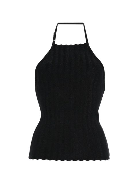 Jacquemus The Tablier scalloped halter top - Black - zdjęcie produktu nr 1