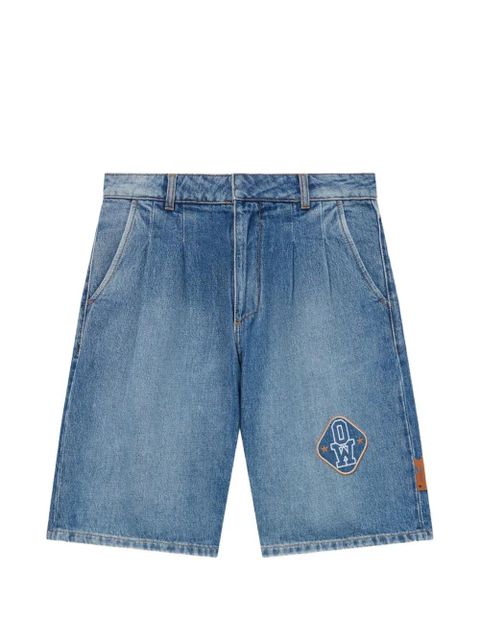 Off-White Royal-patch denim shorts - Blue - zdjęcie produktu nr 1