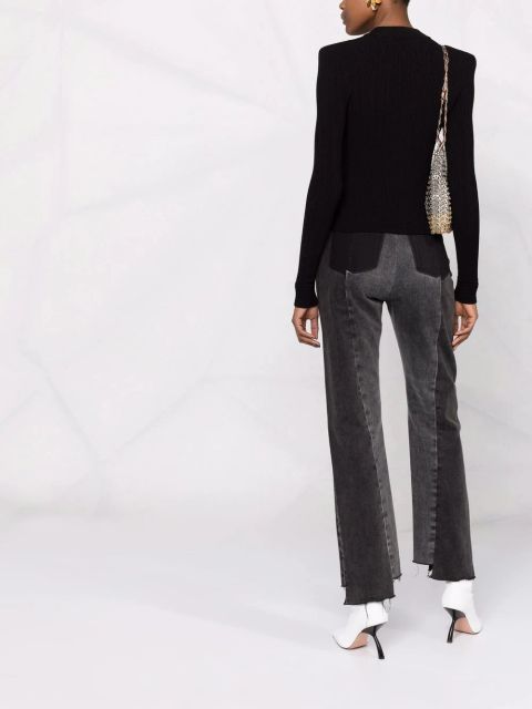 Balmain button-embellished ribbed cardigan - Black