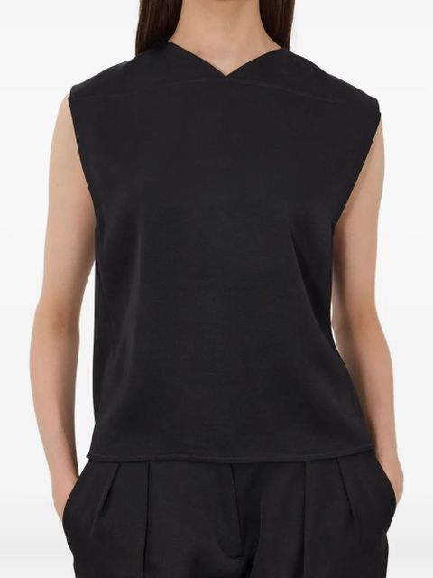 LouLou de Saison boxy V-neck top - Black