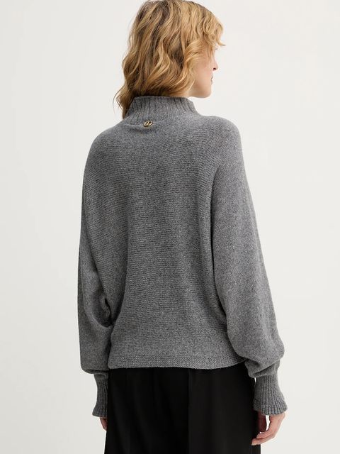 Twinset sweter z dodatkiem wełny damski kolor szary lekki 252TT3353