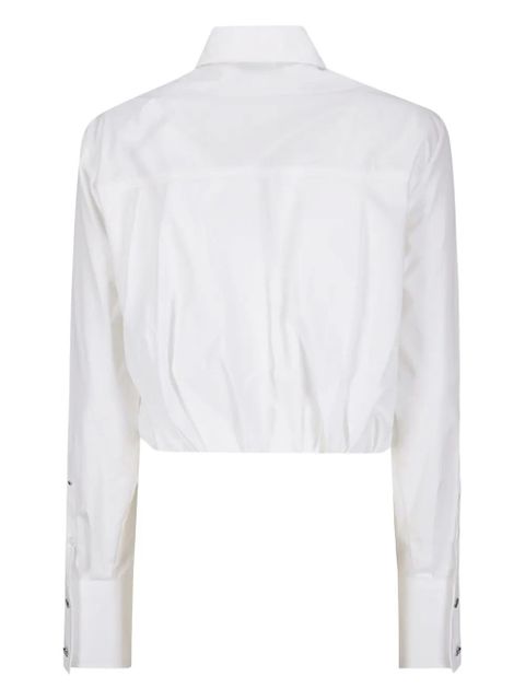 Sportmax button-cuff cropped shirt - White - zdjęcie produktu nr 2