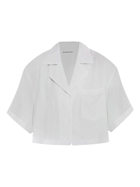 Alexander Wang pinstripe short-sleeve top - White - zdjęcie produktu nr 1