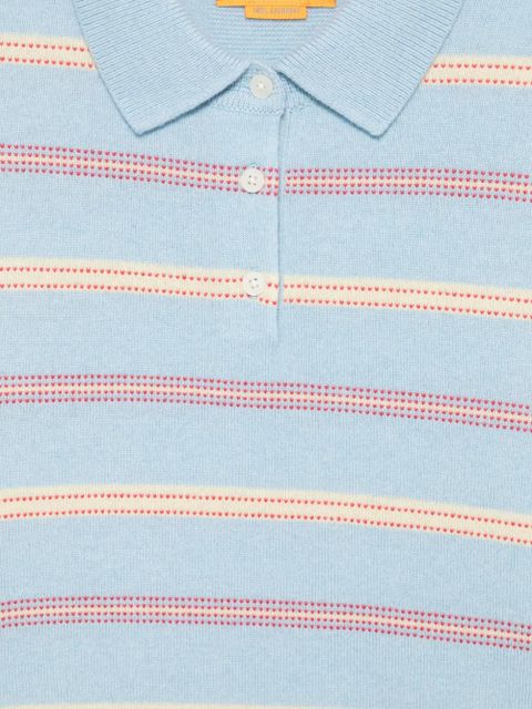 Guest In Residence Collegiate striped polo top - Blue
