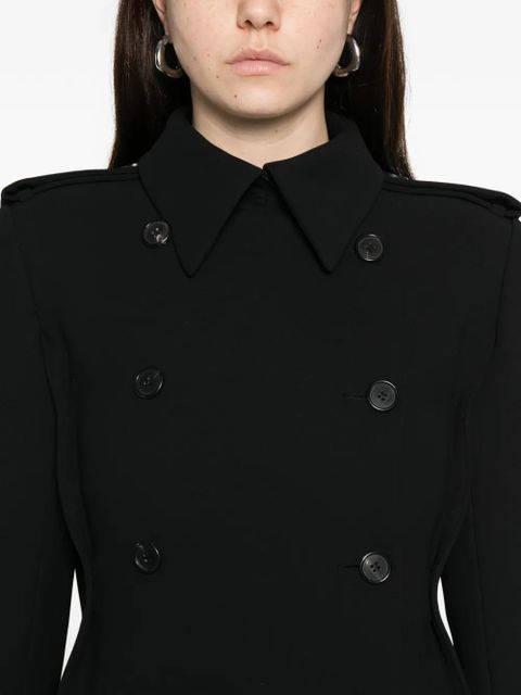 KHAITE button-fastening double-breasted coat - Black