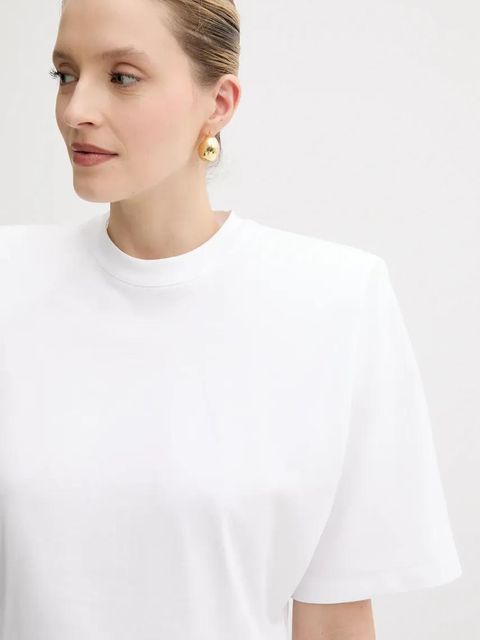 Pinko t-shirt bawełniany damski kolor biały 105217 A2M2