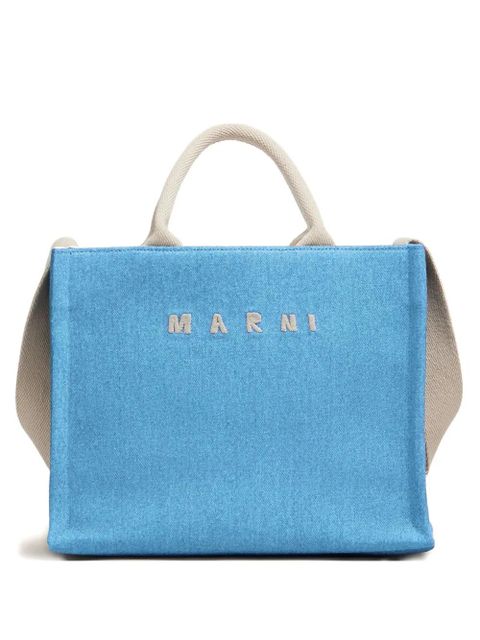Marni Denim tote small bag - Blue - zdjęcie produktu nr 1
